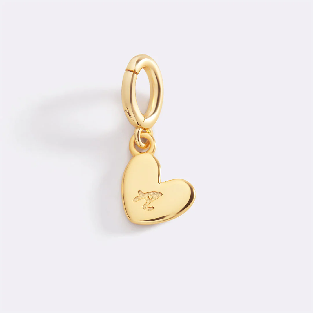 Dainty Heart Initial Charm - Image 2