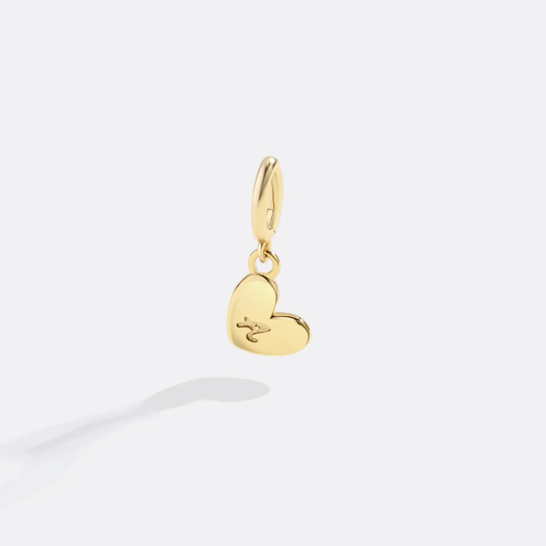 Dainty Heart Initial Charm - Image 5