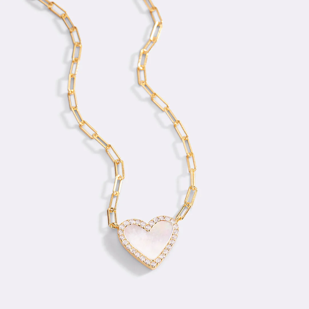 Dainty Heart Paperclip Necklace - Image 18