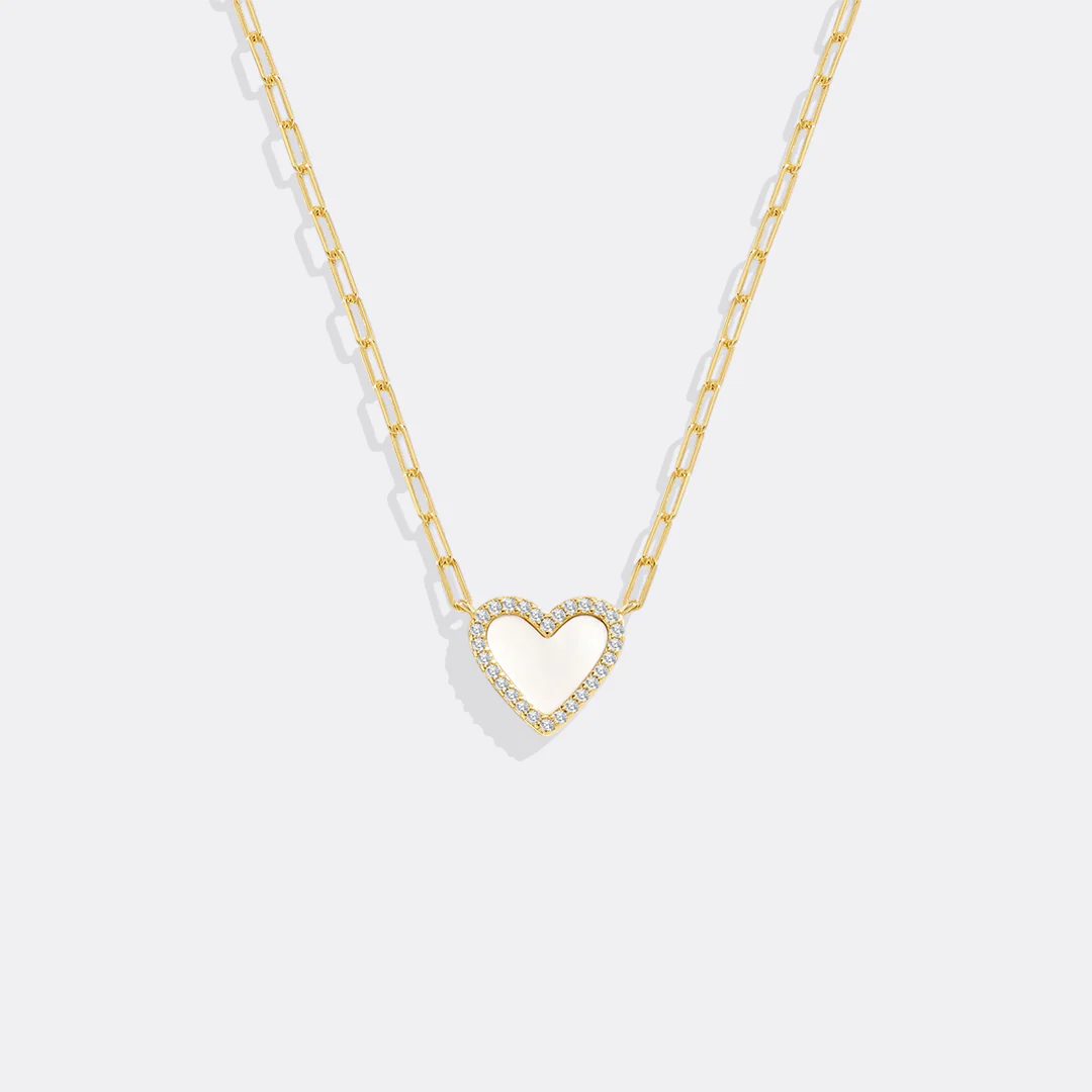 Dainty Heart Paperclip Necklace - Image 8