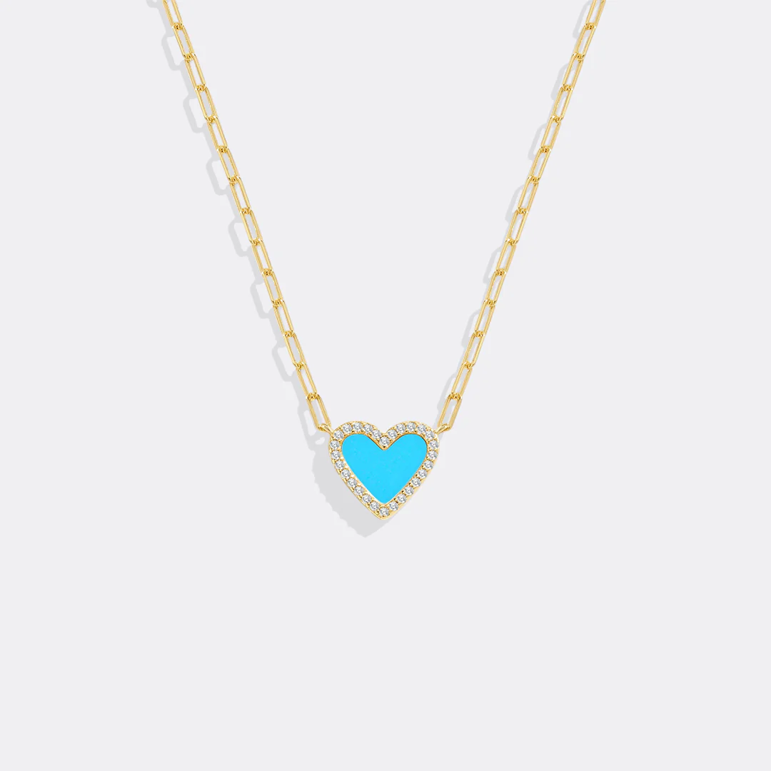 Dainty Heart Paperclip Necklace - Image 9
