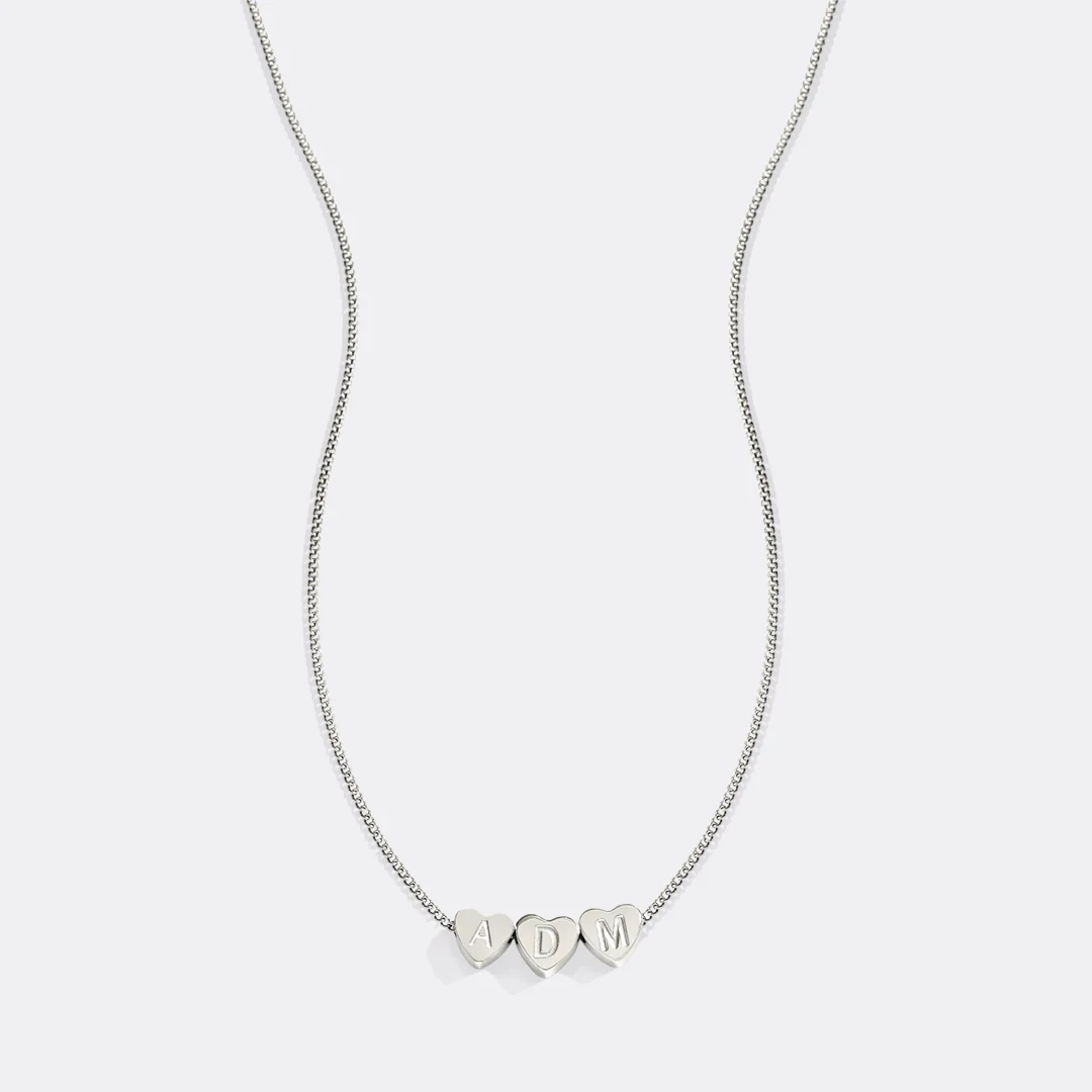 Dainty Heart Stacking Initial Necklace - Image 20