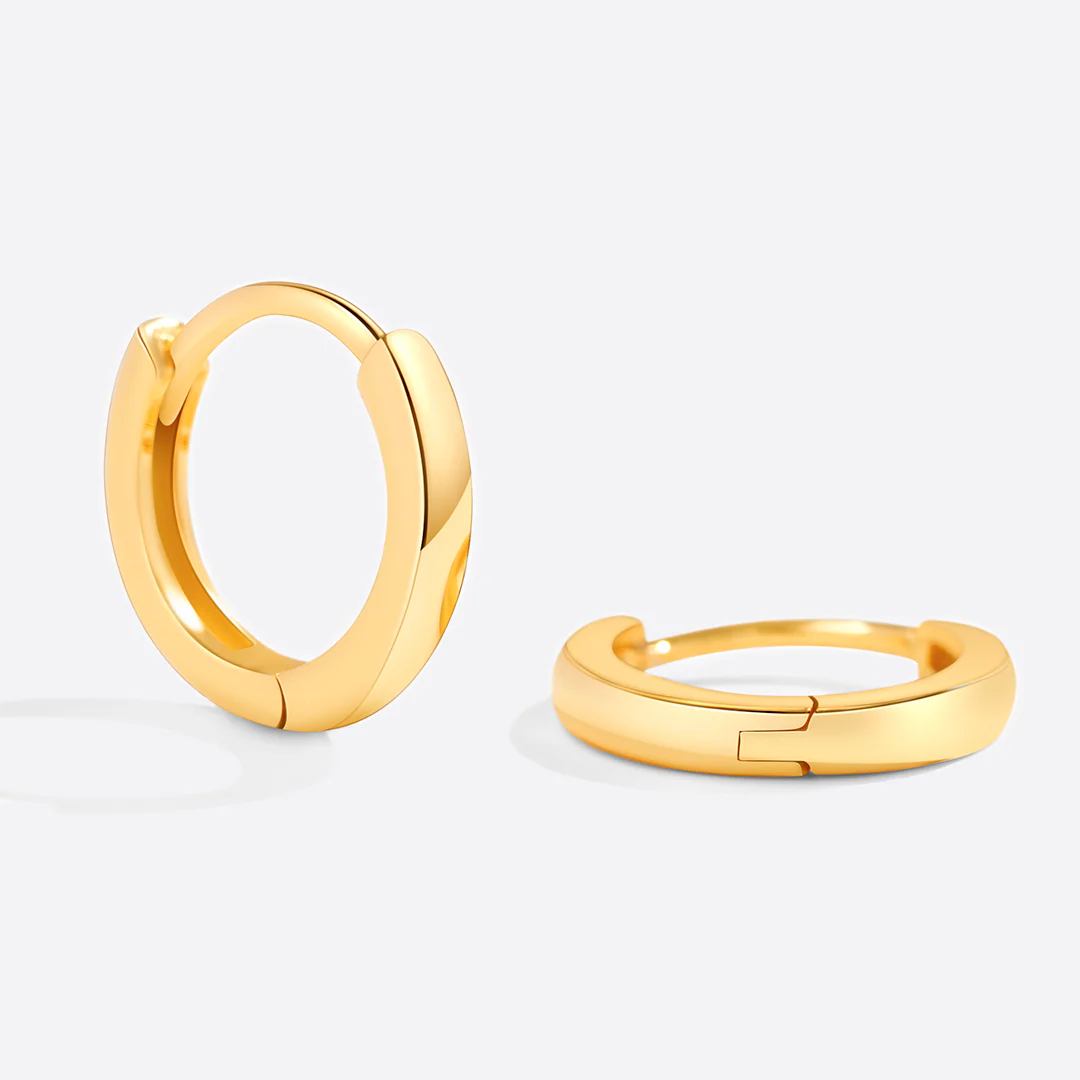 Dainty Huggie Hoop Earrings - Image 4