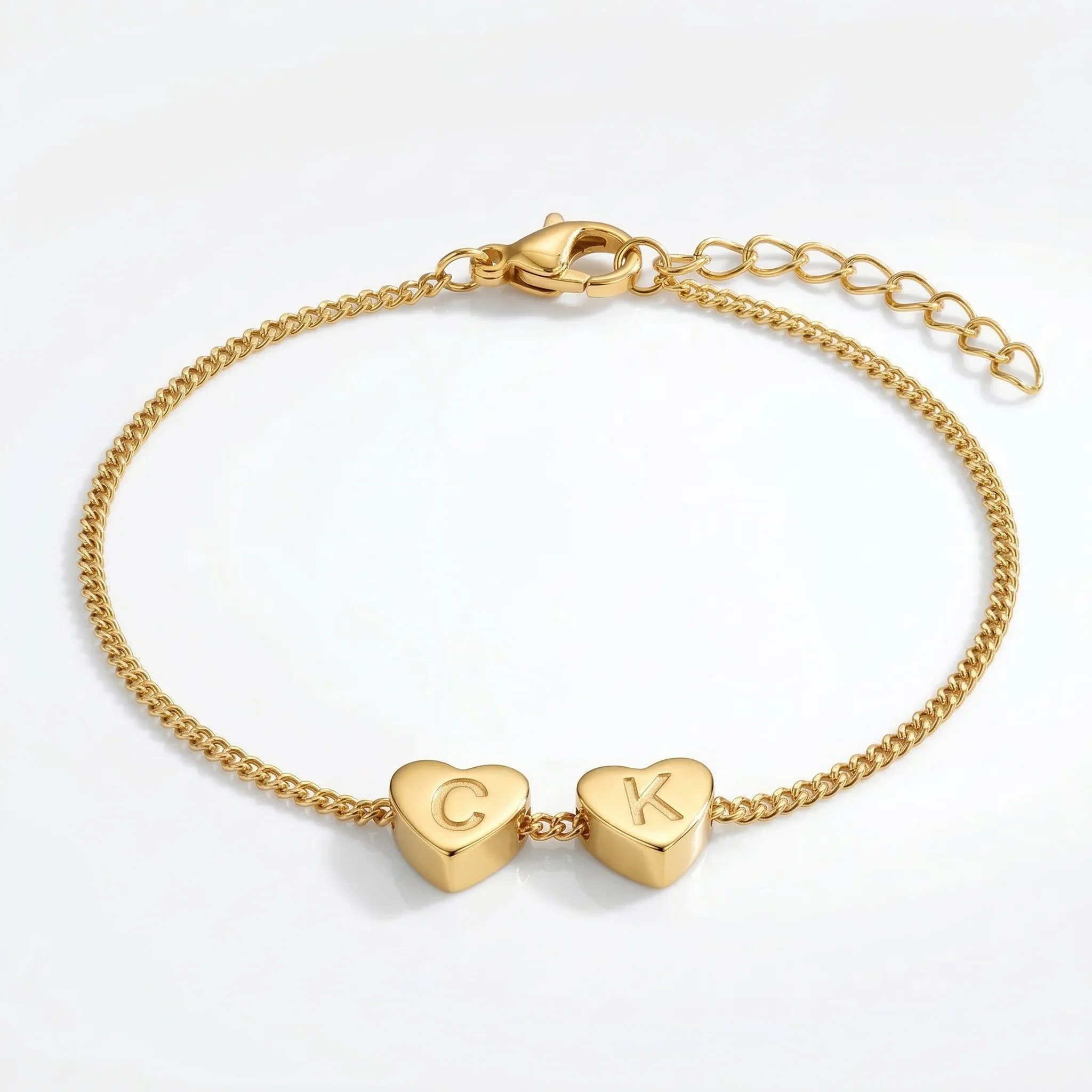 Dainty Initial Heart Bracelet - Image 18