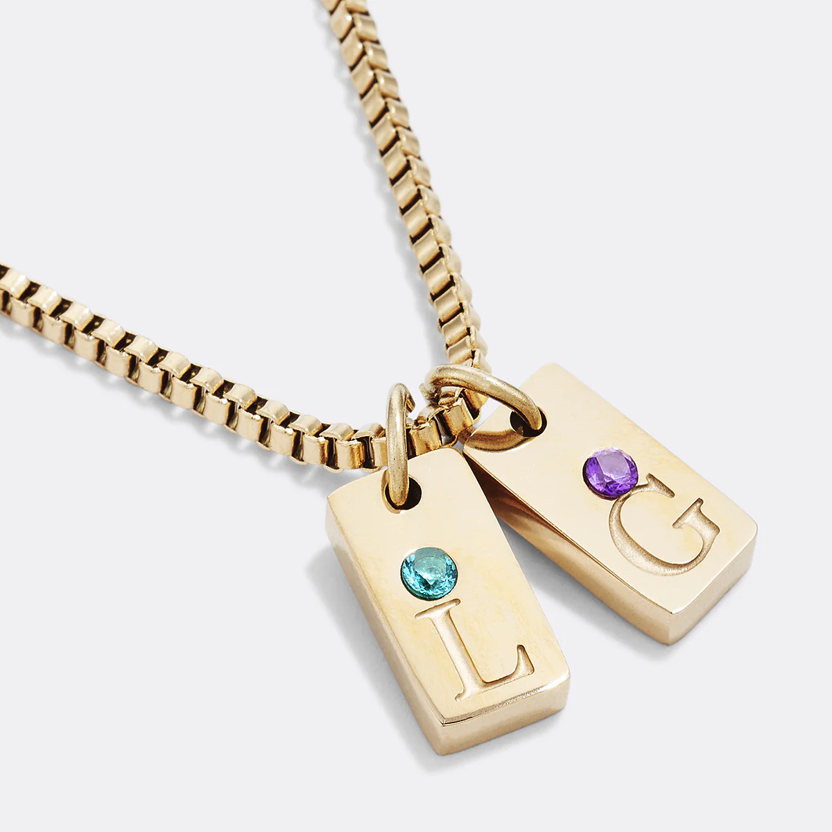 Dainty Pave Tag Initial Necklace - Image 16