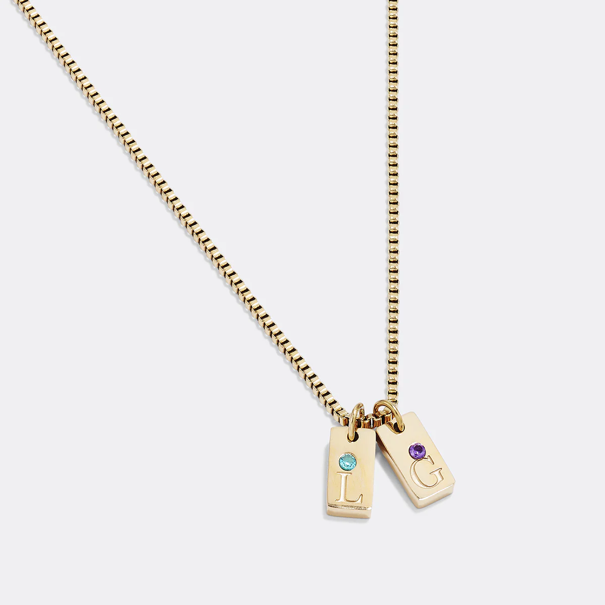 Dainty Pave Tag Initial Necklace - Image 17