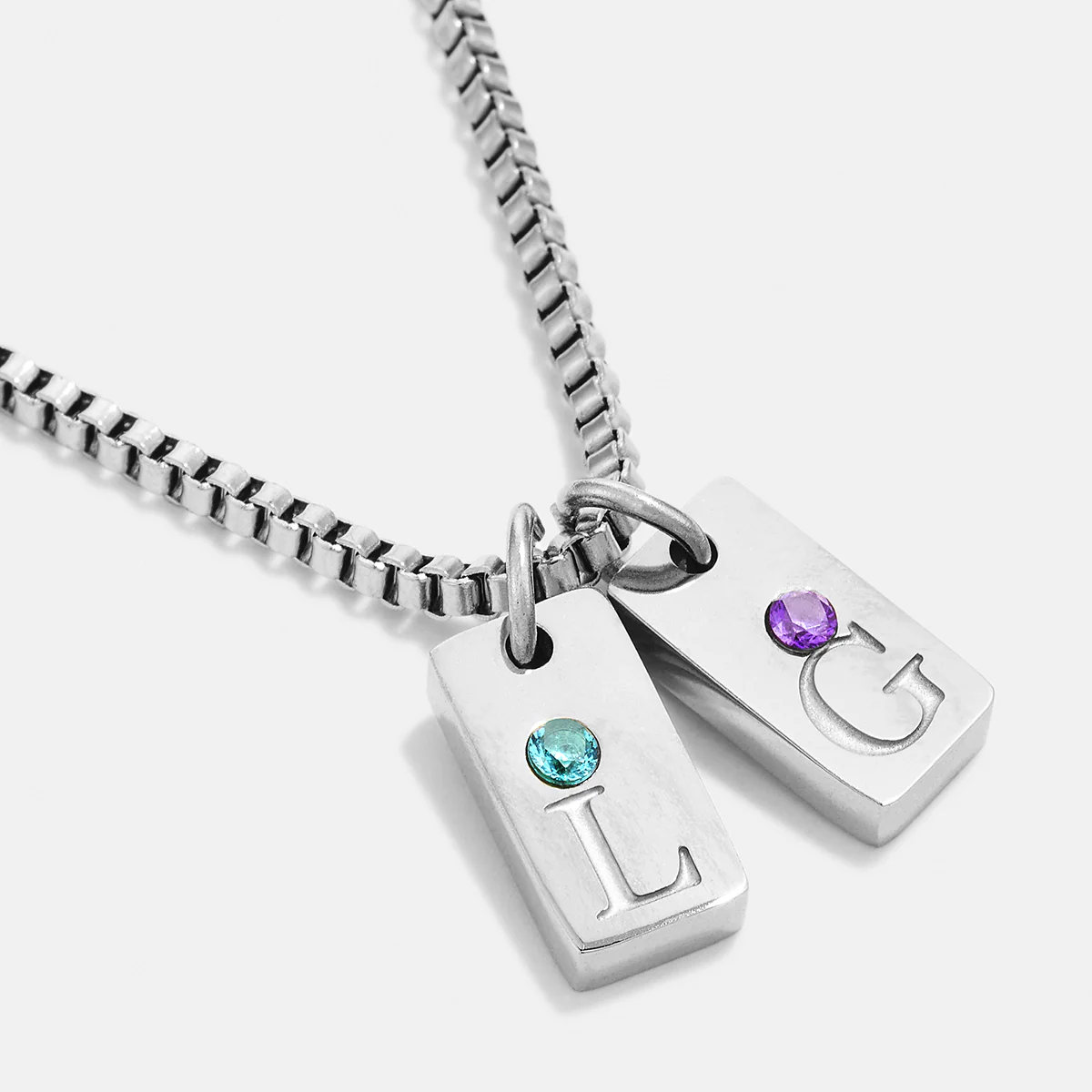 Dainty Pave Tag Initial Necklace - Image 18