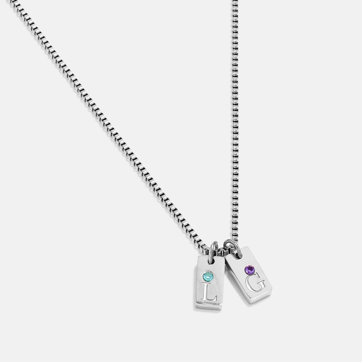 Dainty Pave Tag Initial Necklace - Image 19