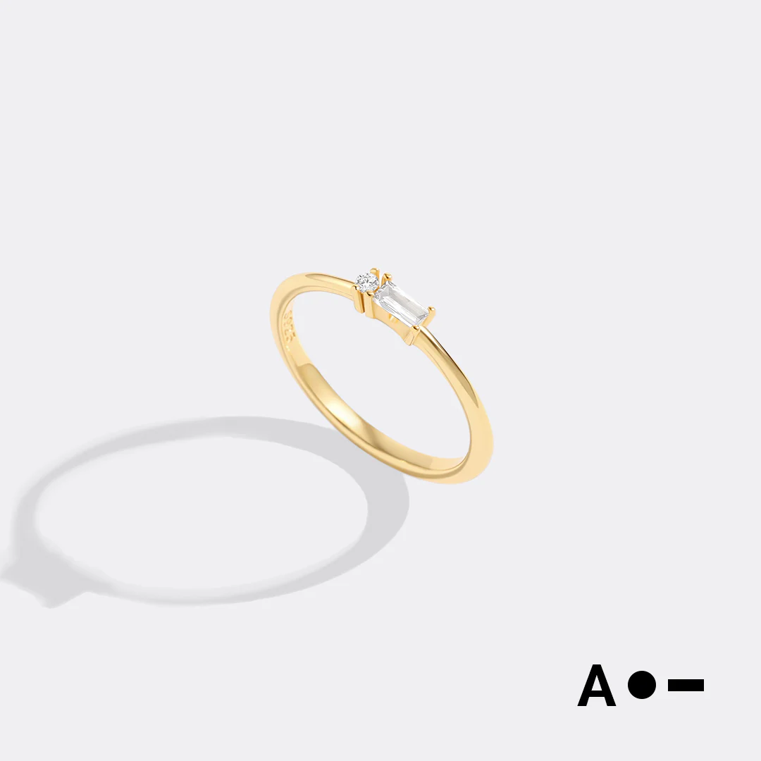 Dainty Personalized Morse Code Ring - Image 3