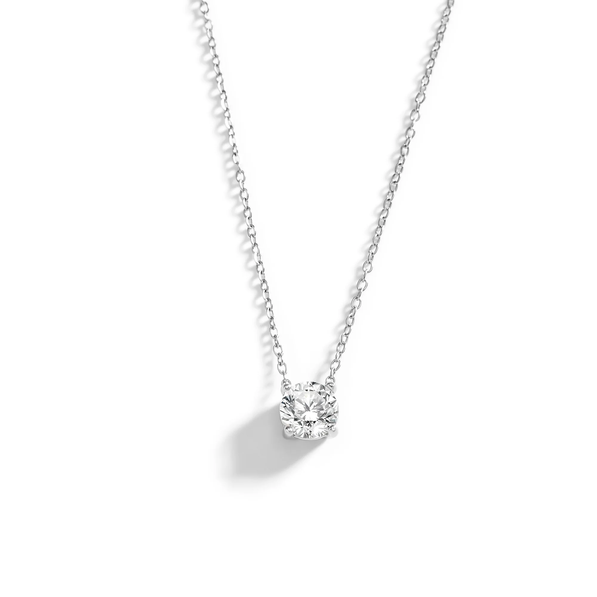 Dainty Solitaire Pendant Necklace - Image 6