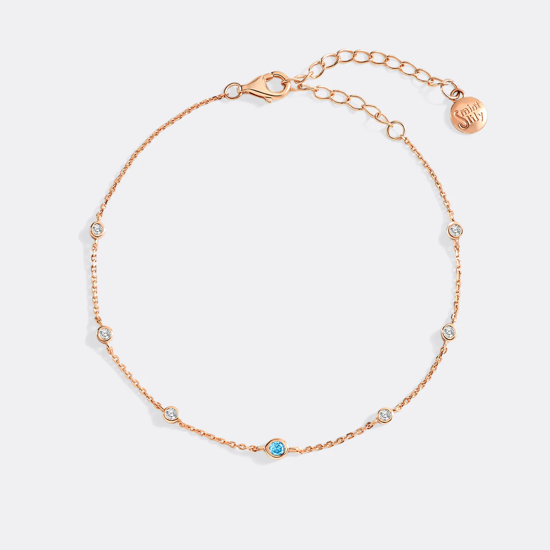 December Birthstone Station Bracelet - Image 6