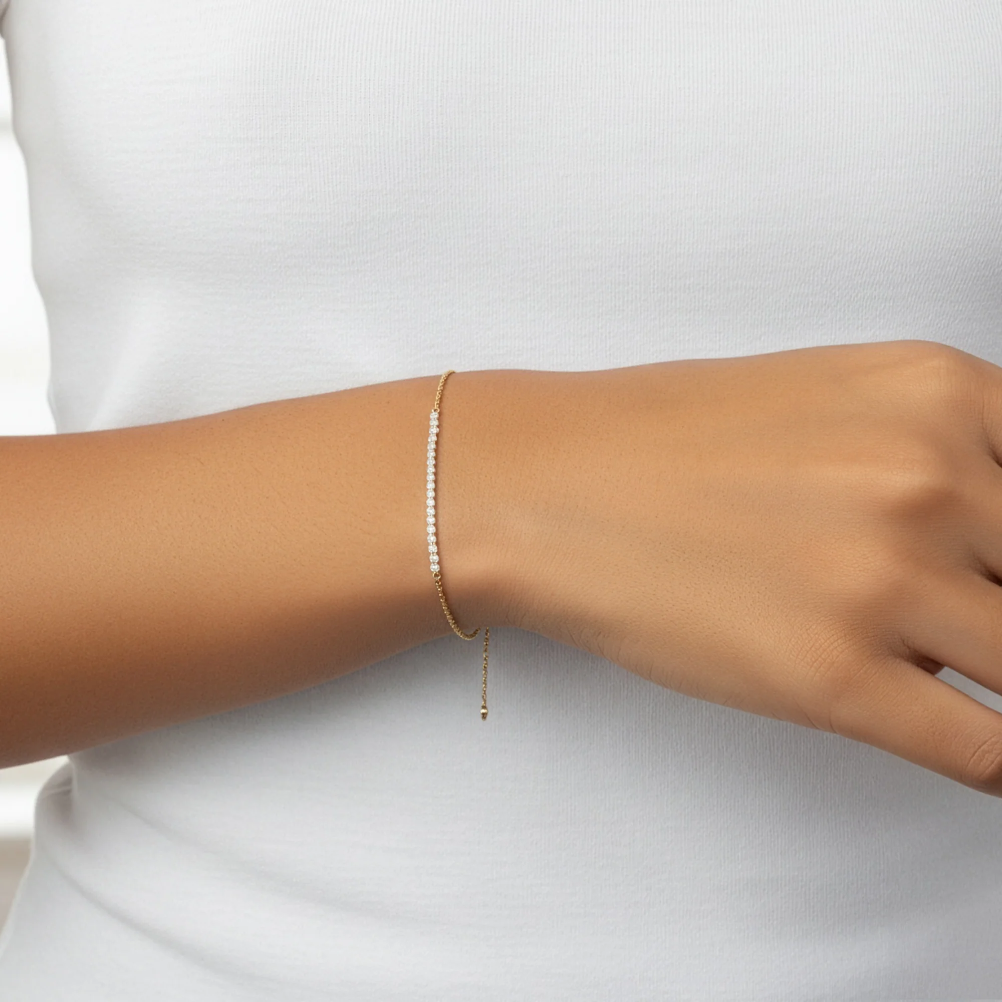 Diamond Bar Bracelet - Image 3