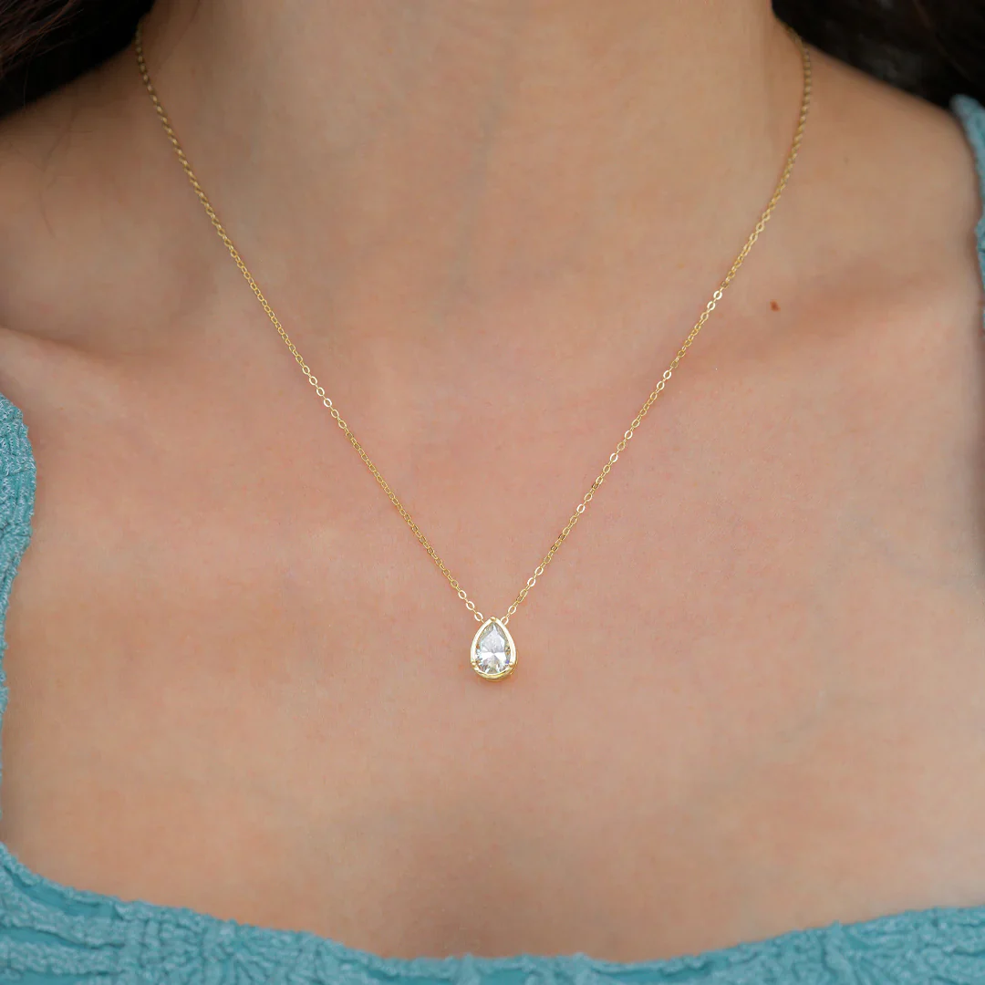 Diamond Teardrop Necklace - Image 6
