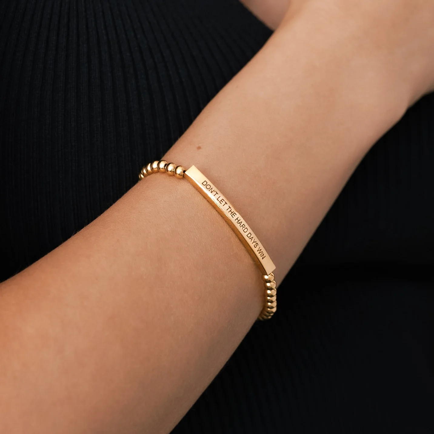 Don't Let The Hard Days Win Beaded Inspire Bracelet - Image 3