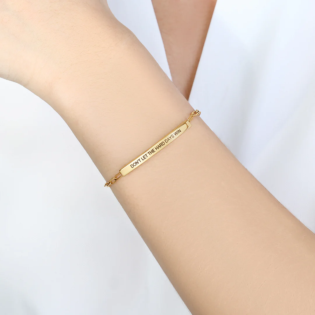 Don't Let The Hard Days Win Inspire Paperclip Bracelet - Image 3