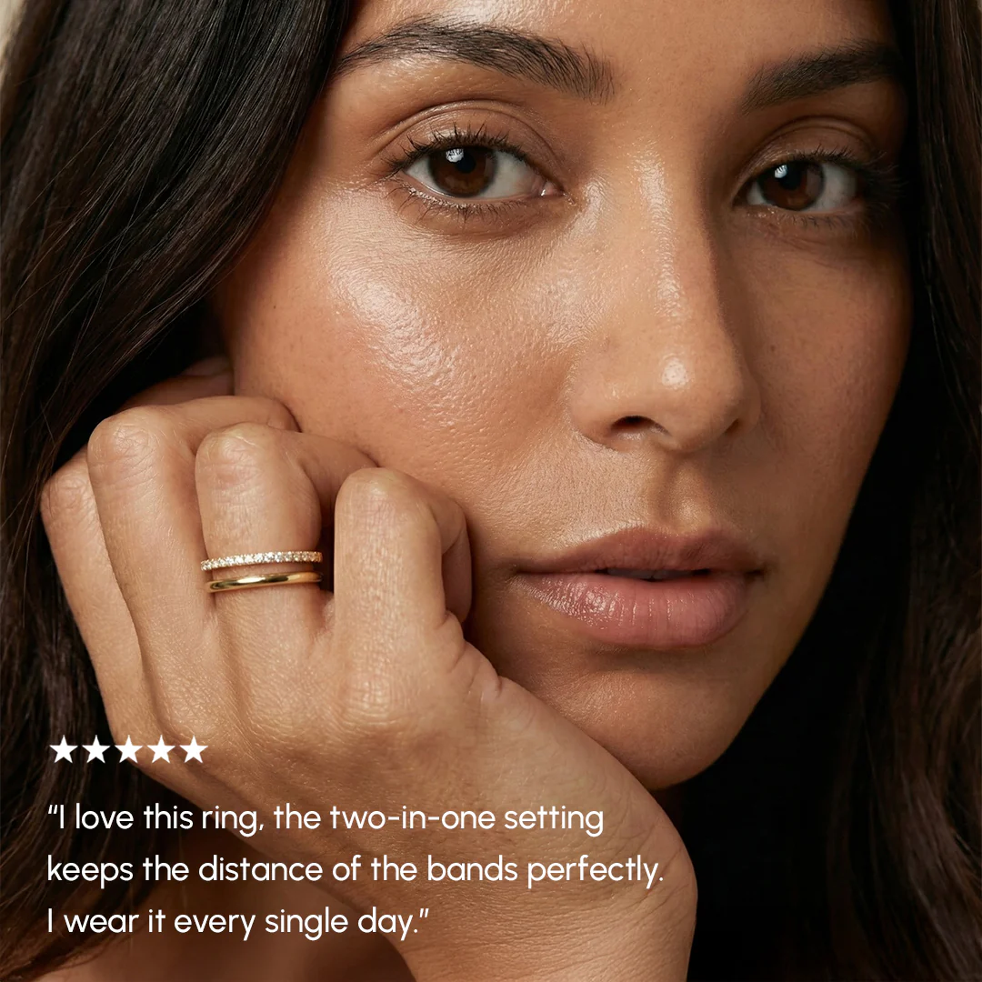 Double Band Pave Ring - Image 10