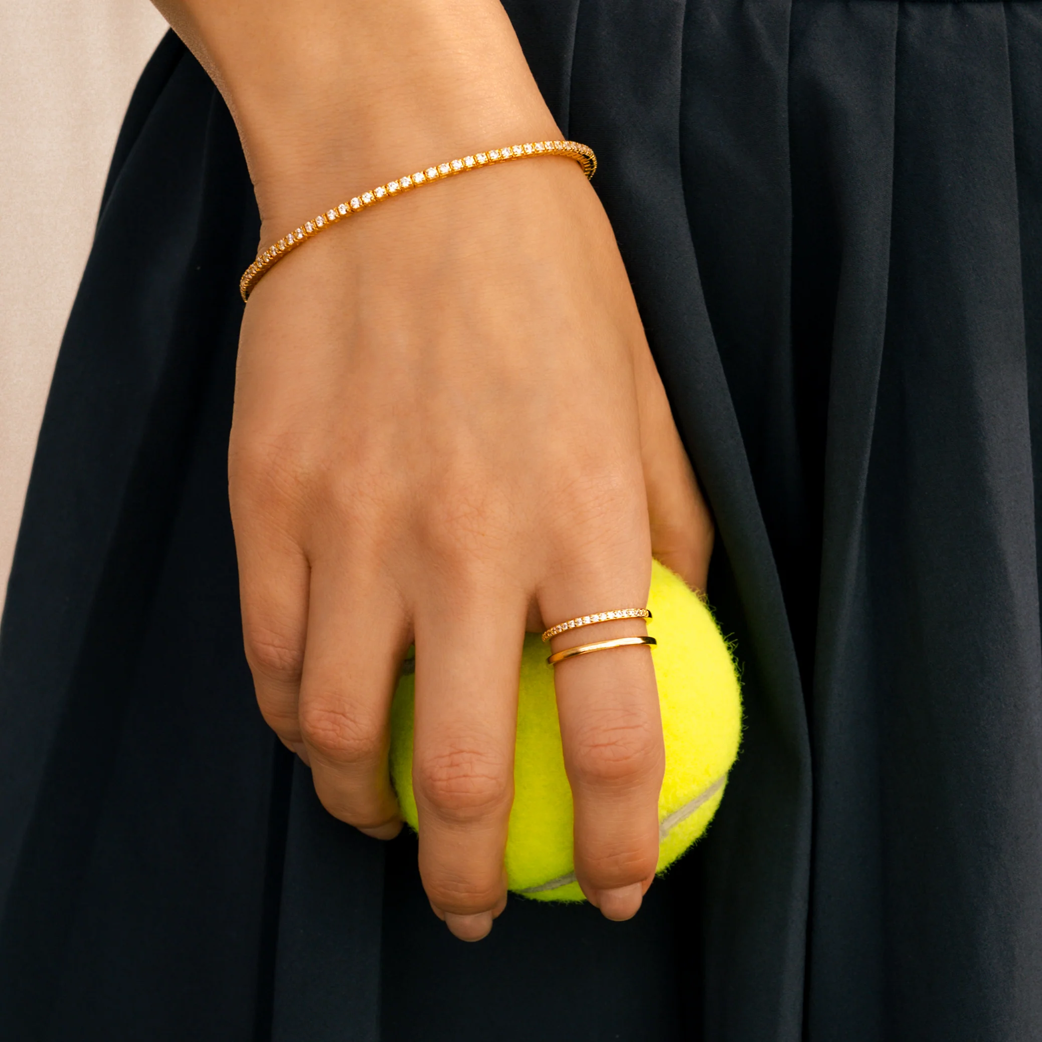 Double Band Pave Ring - Image 11
