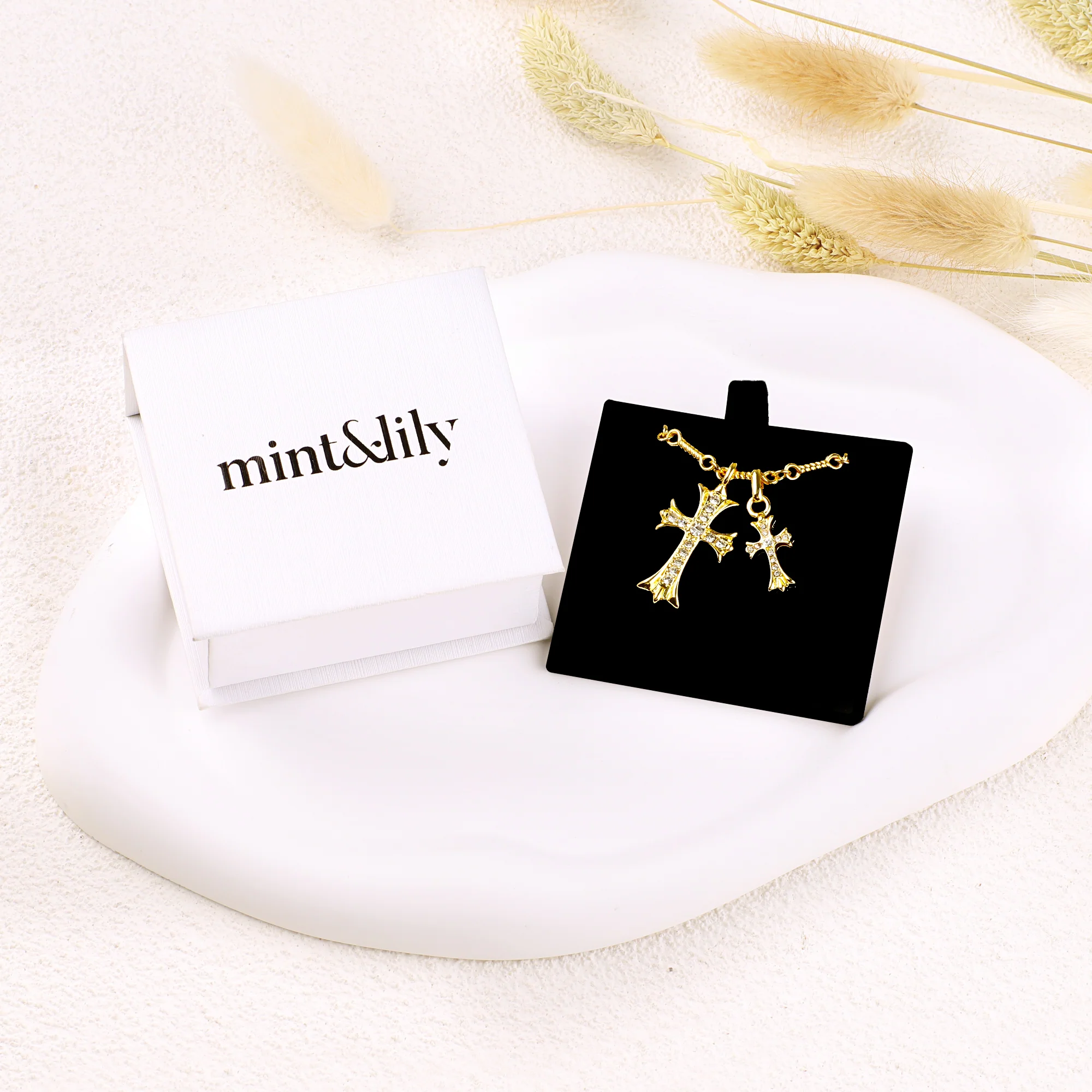 Double Cross Pendant Necklace - Image 19