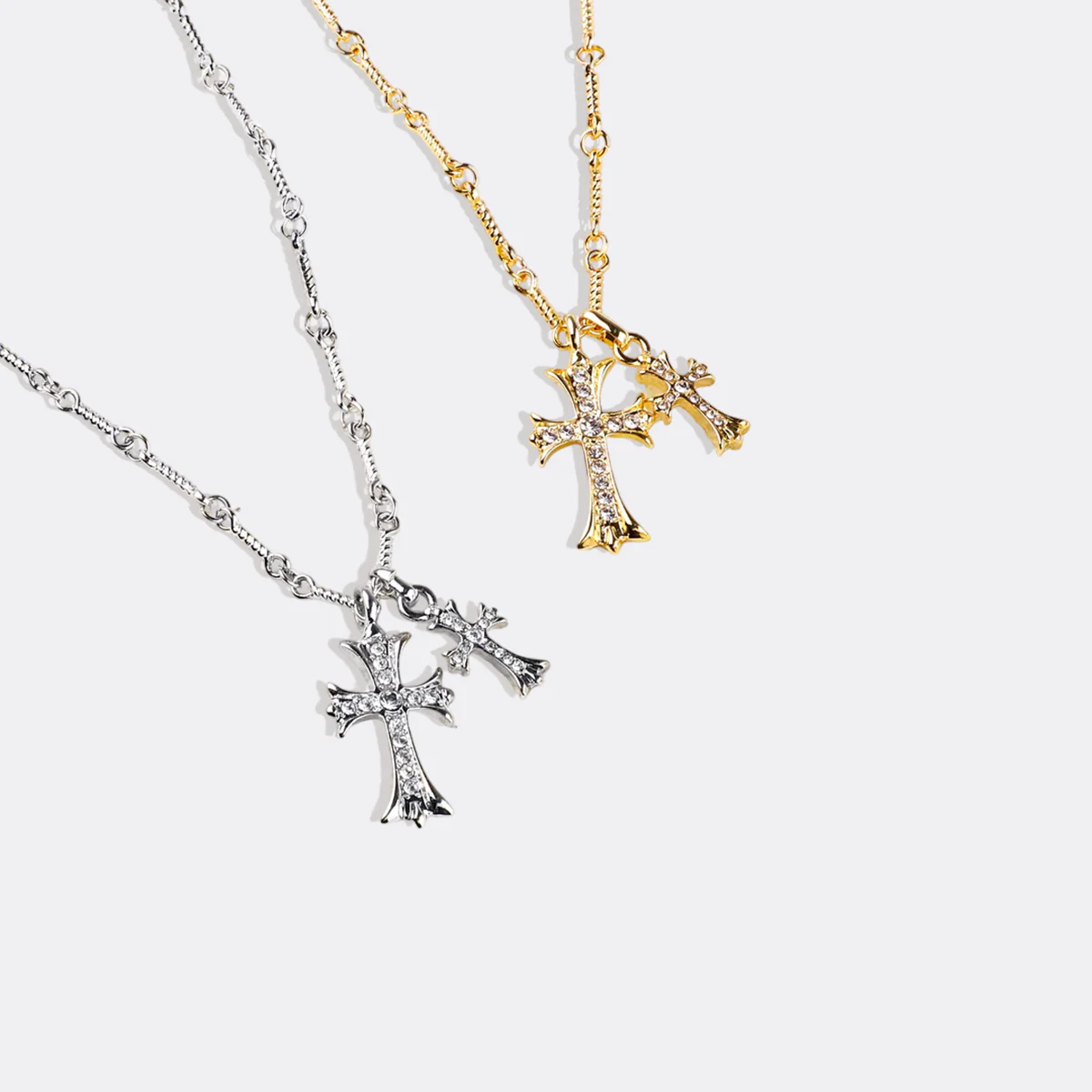 Double Cross Pendant Necklace - Image 23