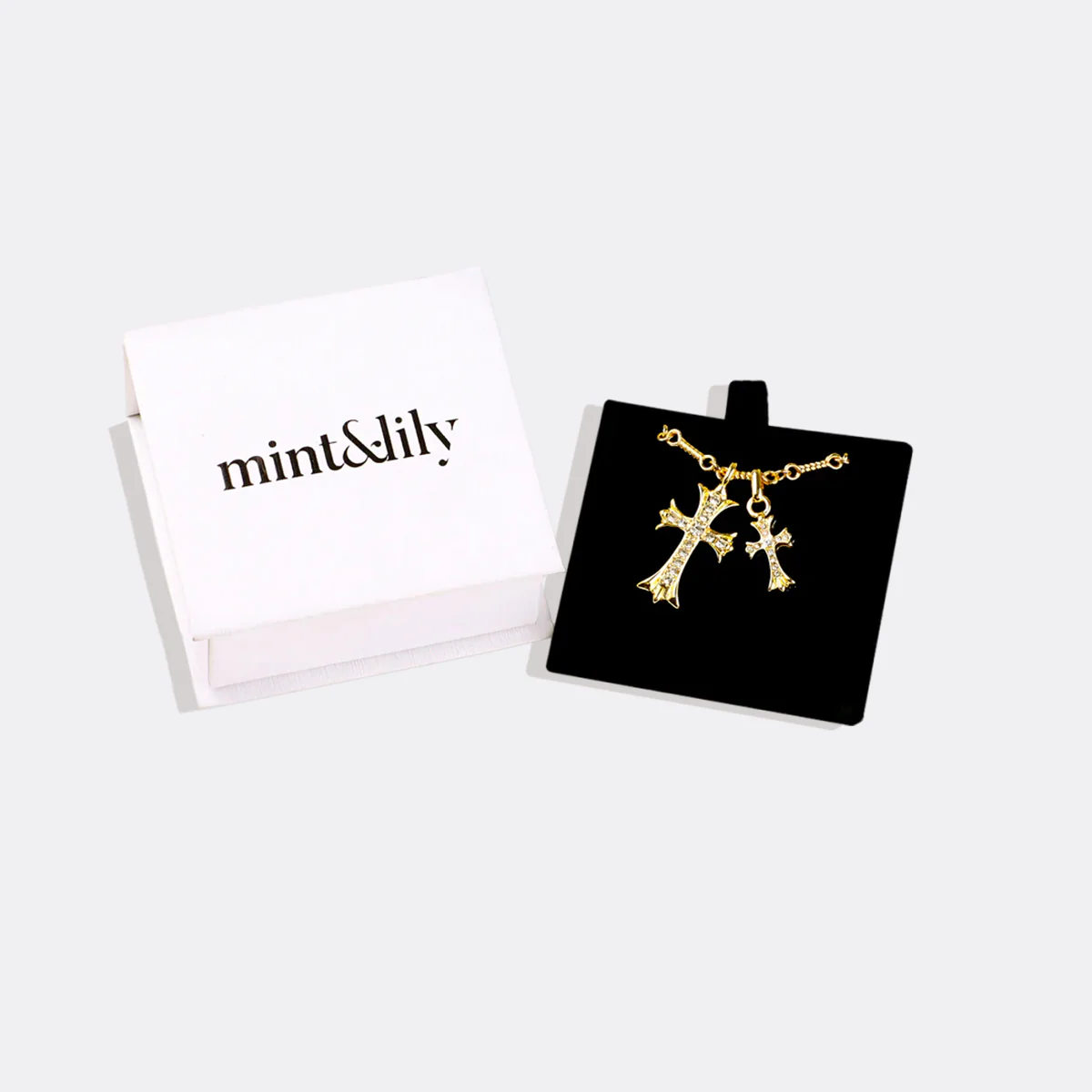Double Cross Pendant Necklace - Image 24