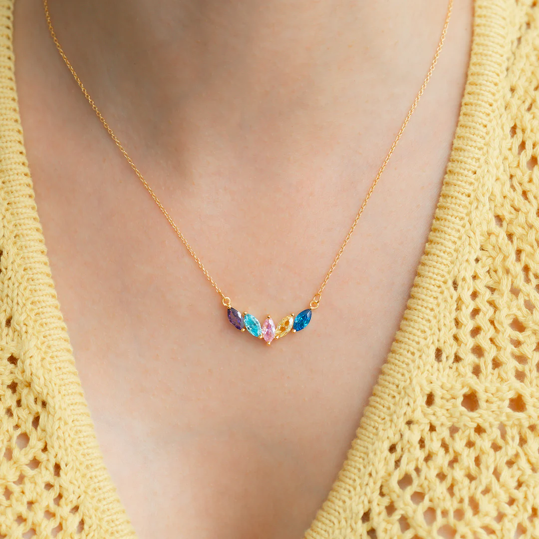 Elegant Family Birthstone Necklace - Image 6