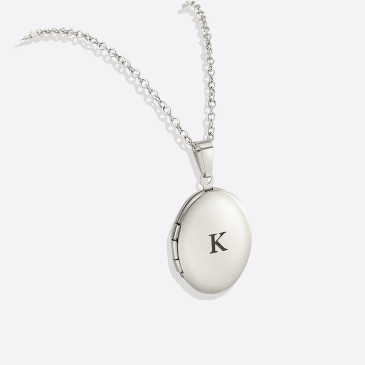 Engraved Oval Photo Locket Necklace - Image 21