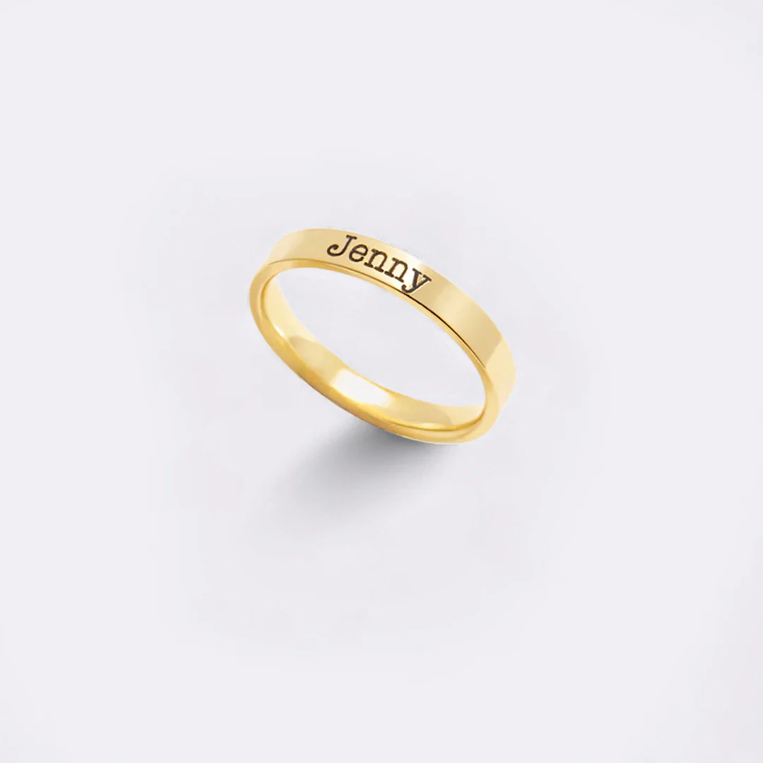 Engraved Stackable Name Ring | 3mm Band - Image 24