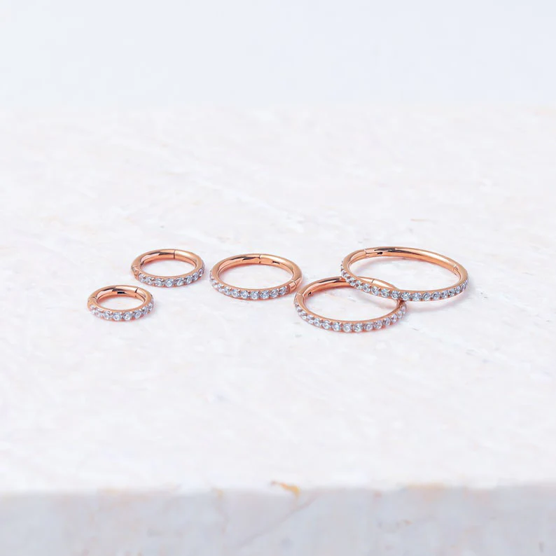 Eternity Crystal Cartilage Hoop Earrings | 16g - Image 14