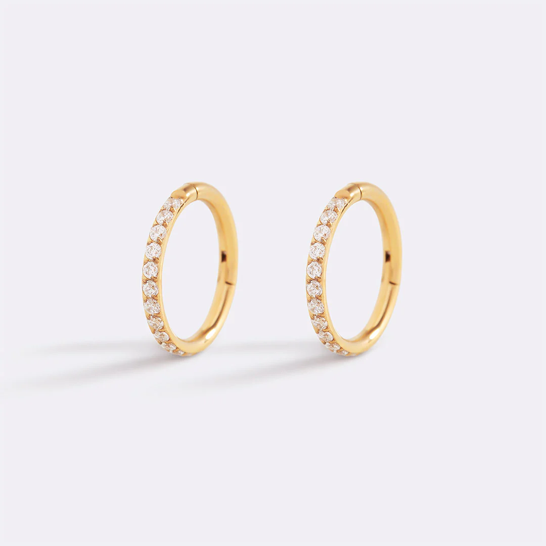 Eternity Crystal Cartilage Hoop Earrings | 16g - Image 2