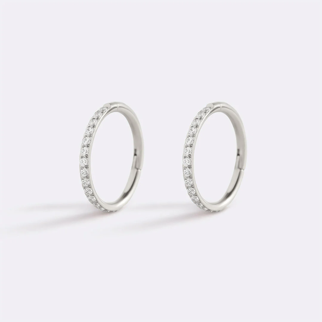 Eternity Crystal Cartilage Hoop Earrings | 16g - Image 46