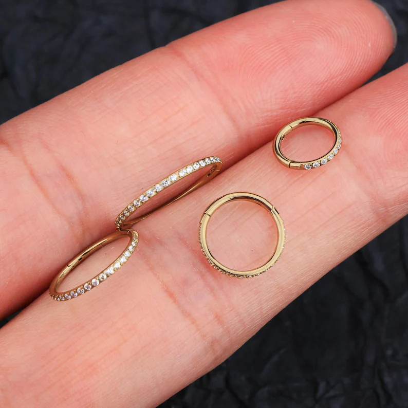Eternity Crystal Cartilage Hoop Earrings | 16g - Image 6