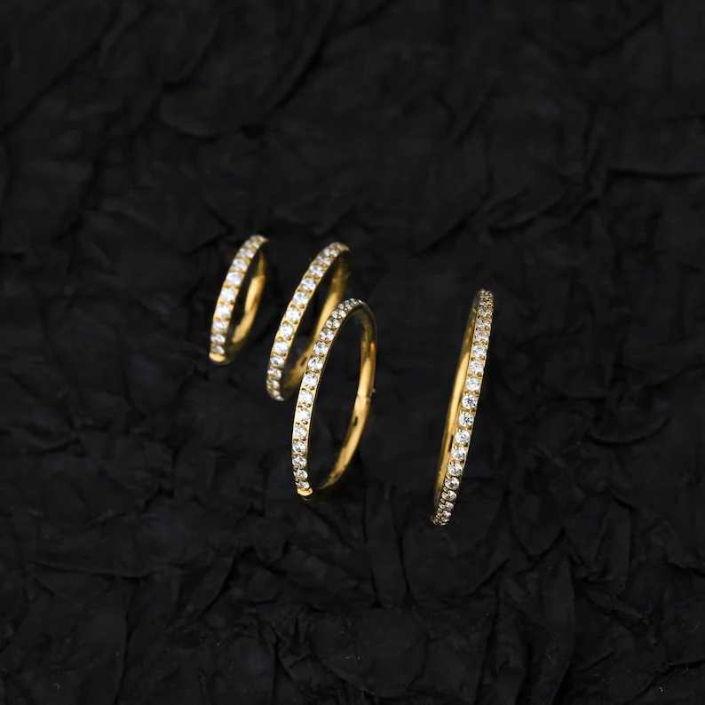 Eternity Crystal Cartilage Hoop Earrings | 16g - Image 7