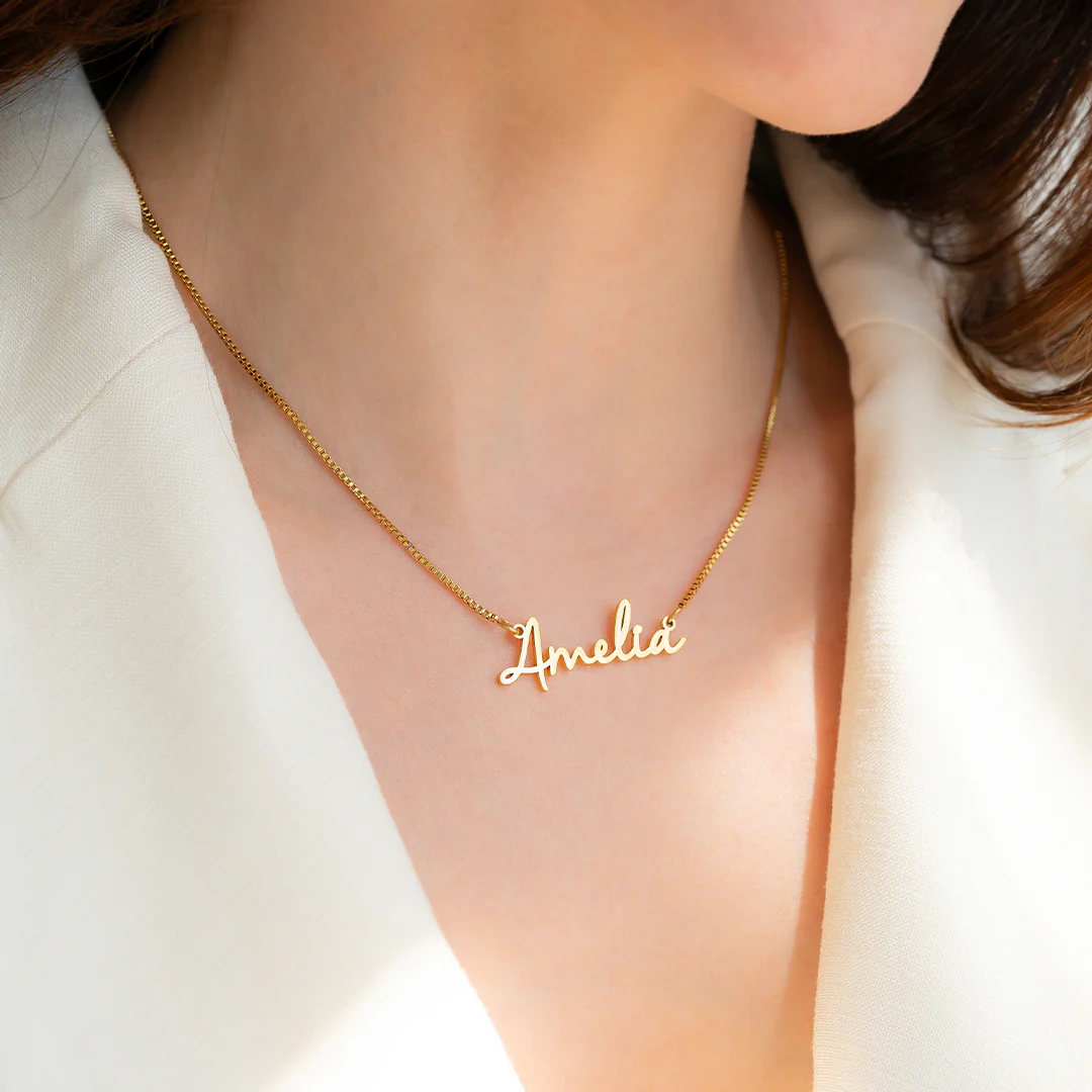 Fairy Name Necklace with Box Chain - Image 22