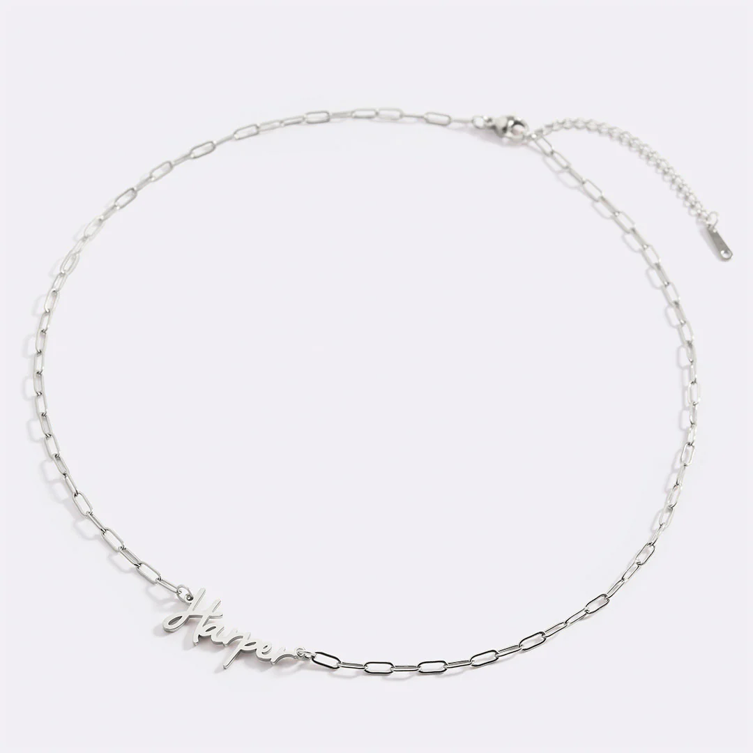 Fairy Name Necklace with Paperclip Chain - Image 30