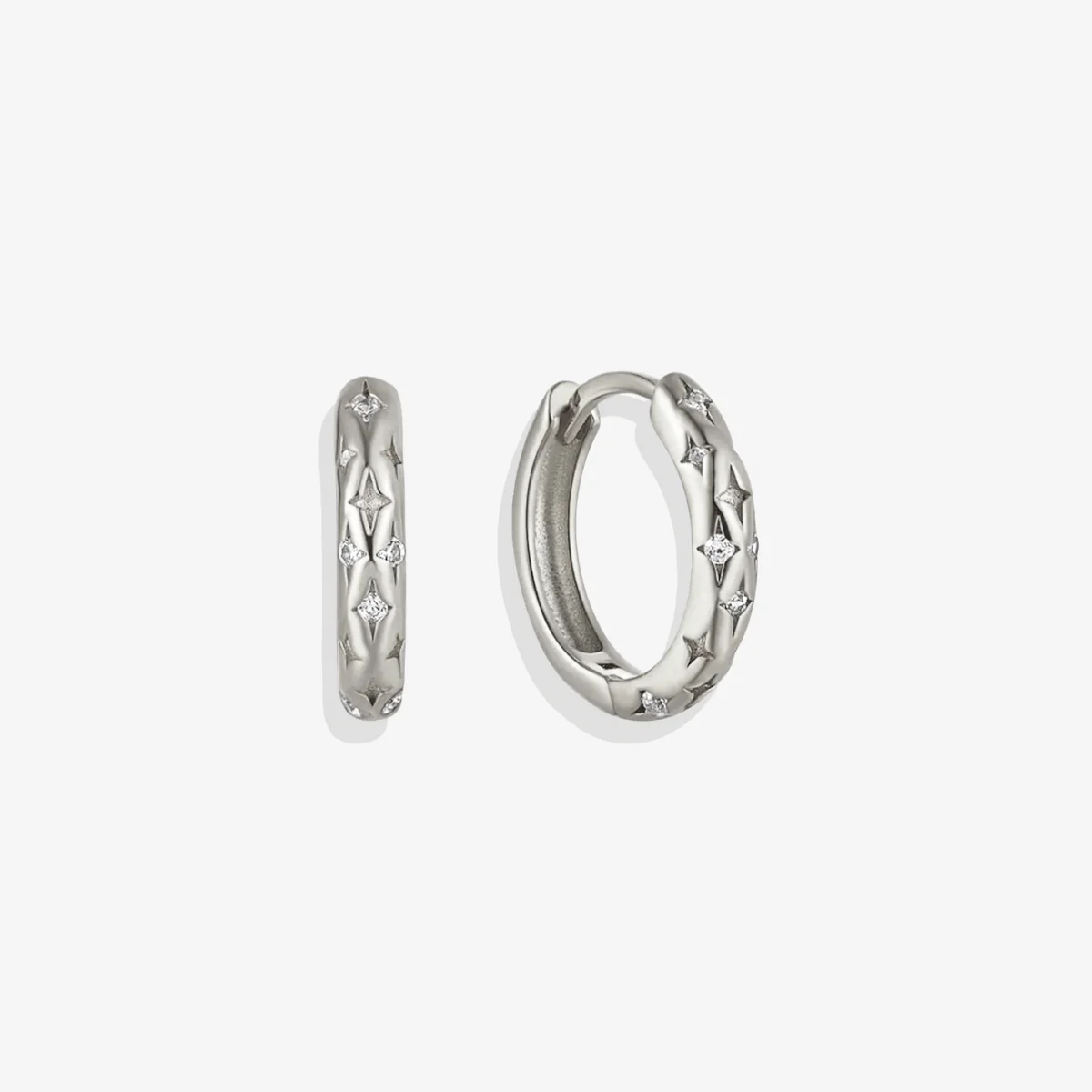 Falling Stars Huggie Hoop Earrings - Image 19