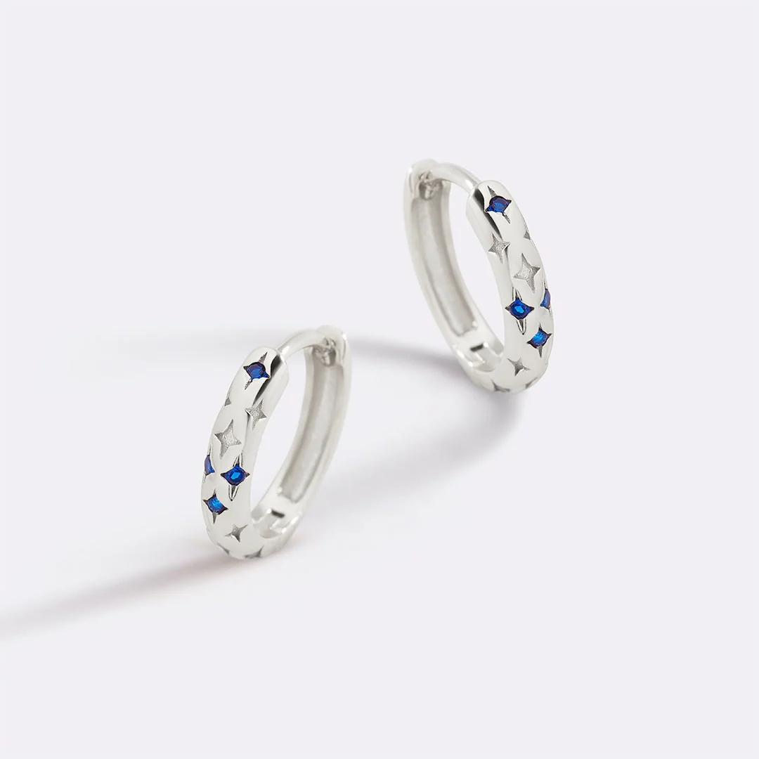 Falling Stars Huggie Hoop Earrings - Image 20