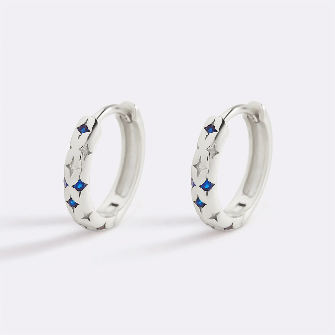 Falling Stars Huggie Hoop Earrings - Image 22