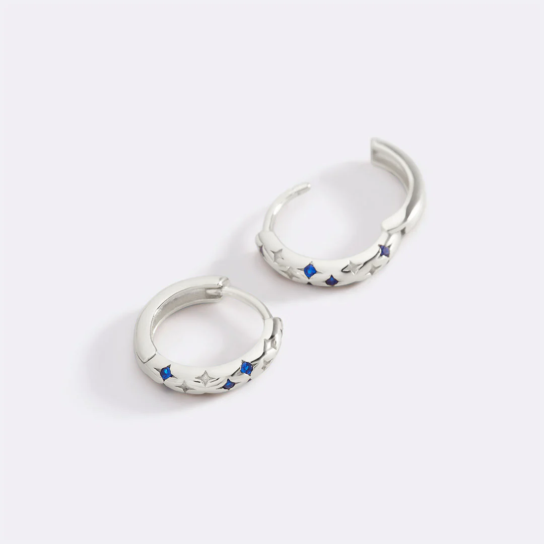 Falling Stars Huggie Hoop Earrings - Image 24