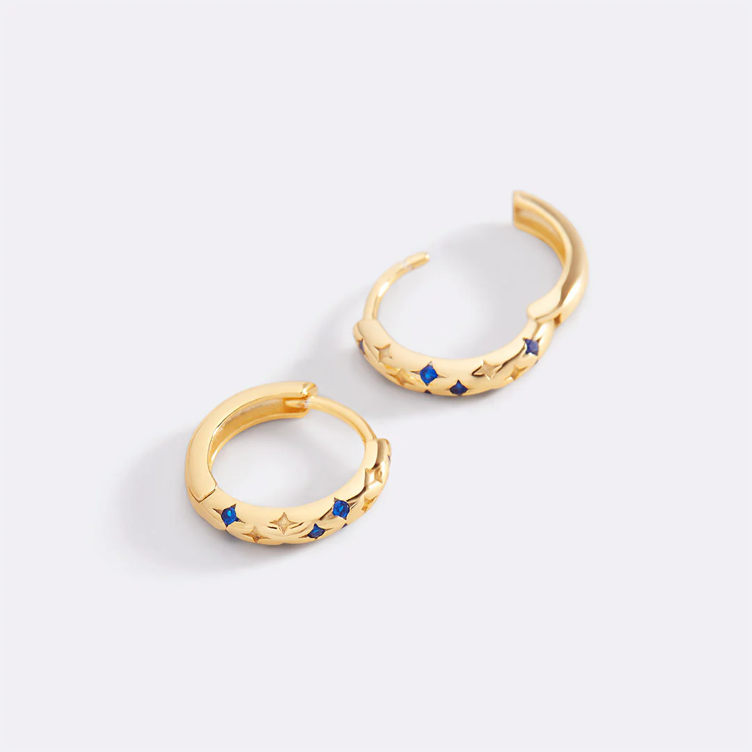 Falling Stars Huggie Hoop Earrings - Image 25