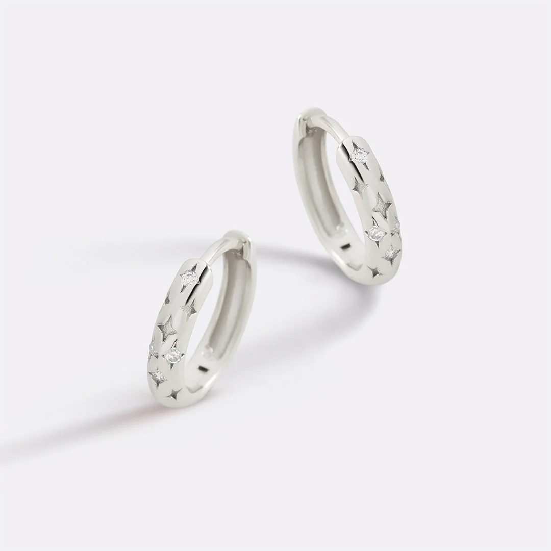 Falling Stars Huggie Hoop Earrings - Image 26