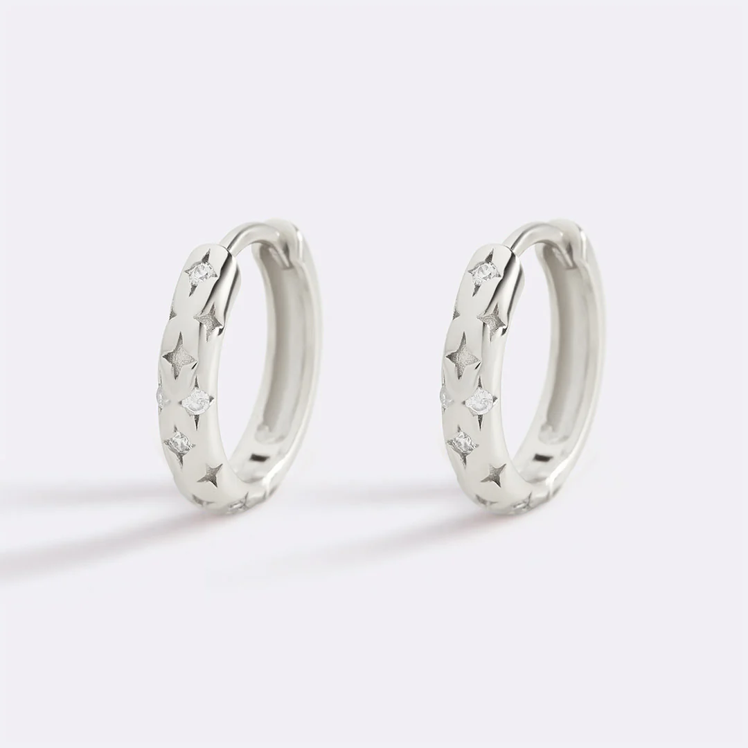 Falling Stars Huggie Hoop Earrings - Image 27