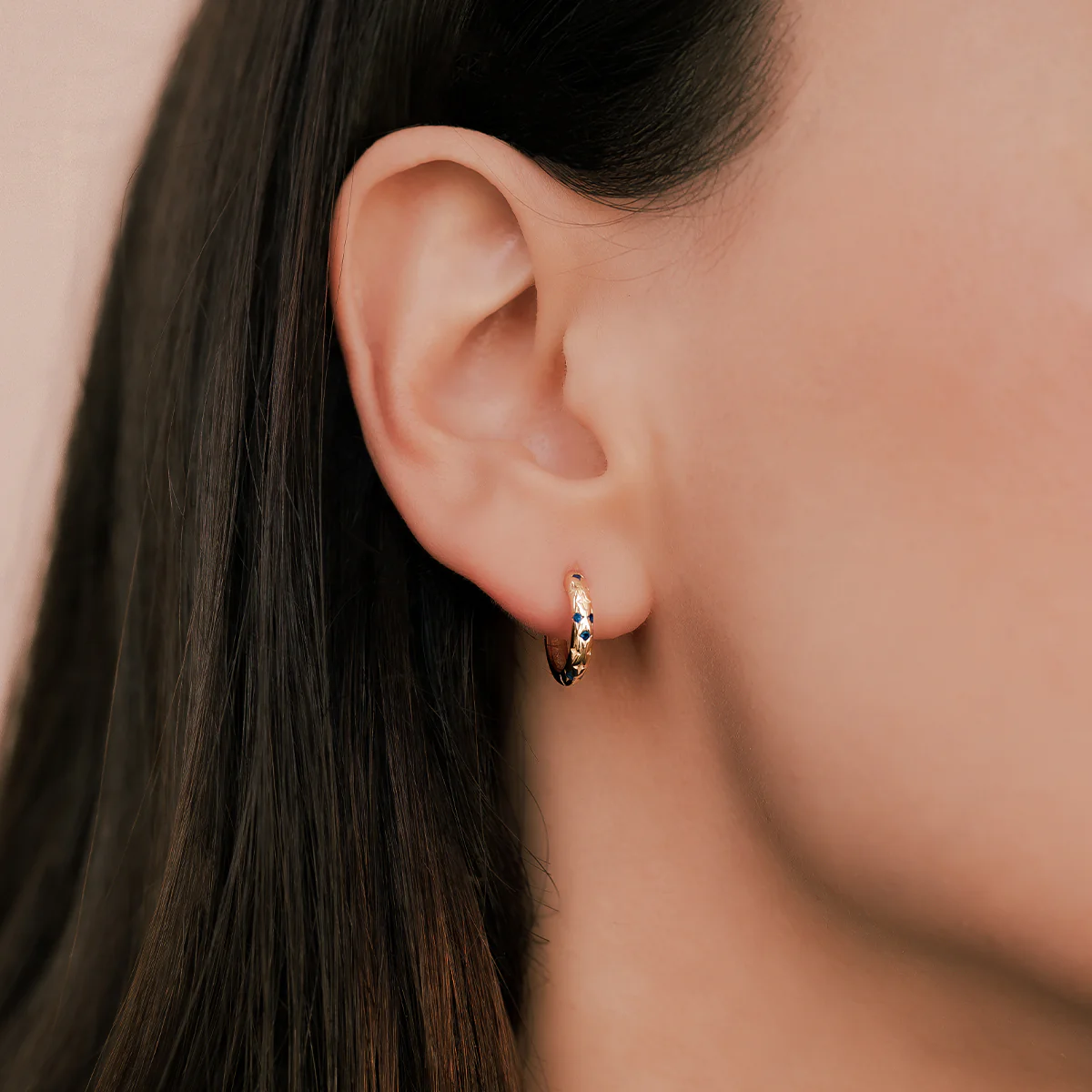 Falling Stars Huggie Hoop Earrings - Image 4