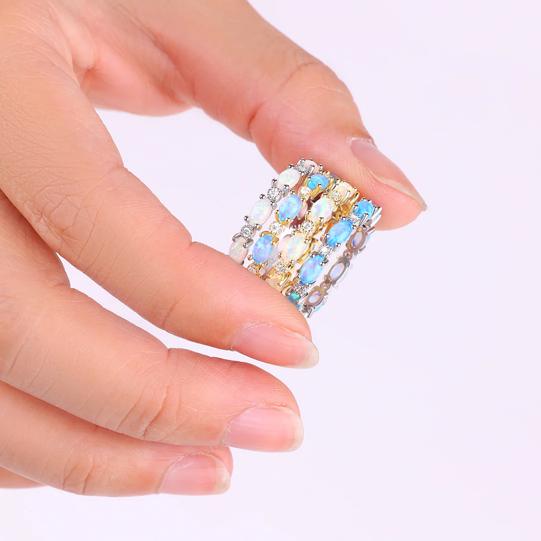 Eternity Fire Opal Ring - Image 16