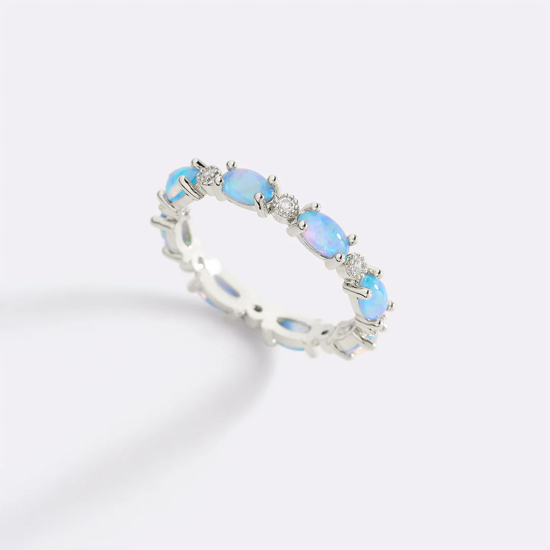 Eternity Fire Opal Ring - Image 6