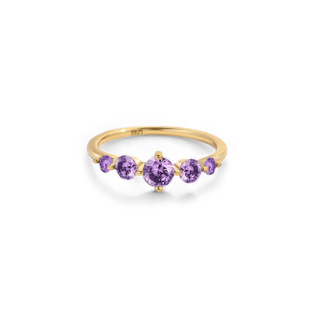 Five Stone Statement Birthstone Ring - Image 33