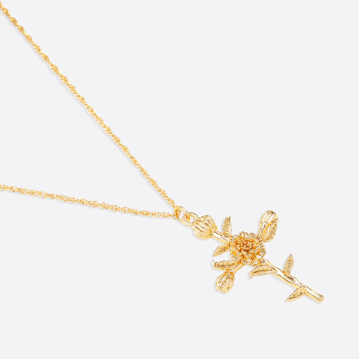 Floral Cross Pendant Necklace - Image 22