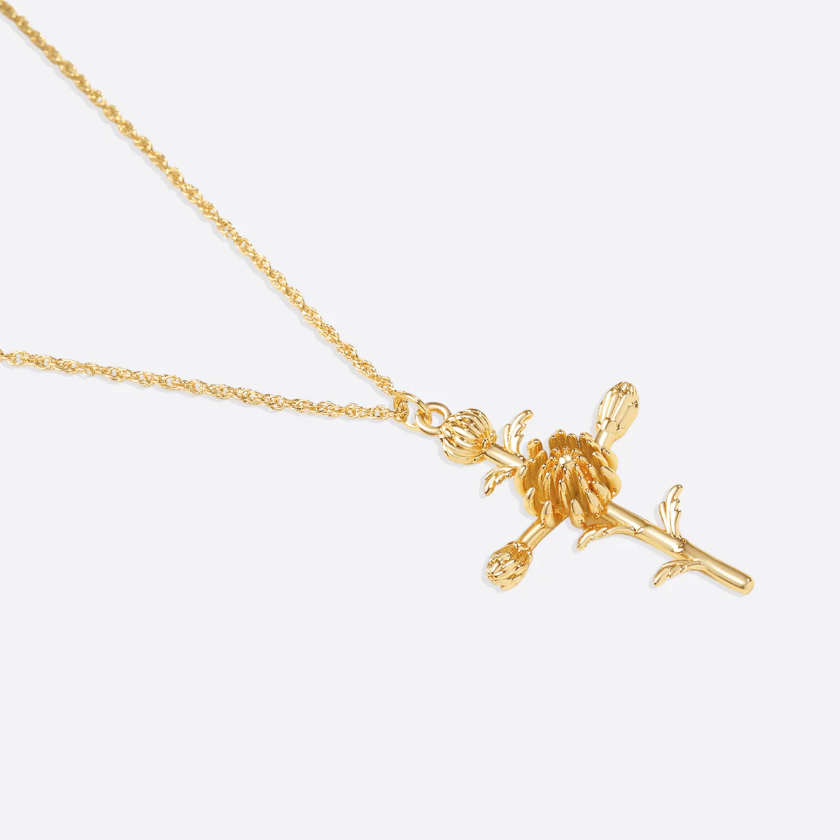 Floral Cross Pendant Necklace - Image 23