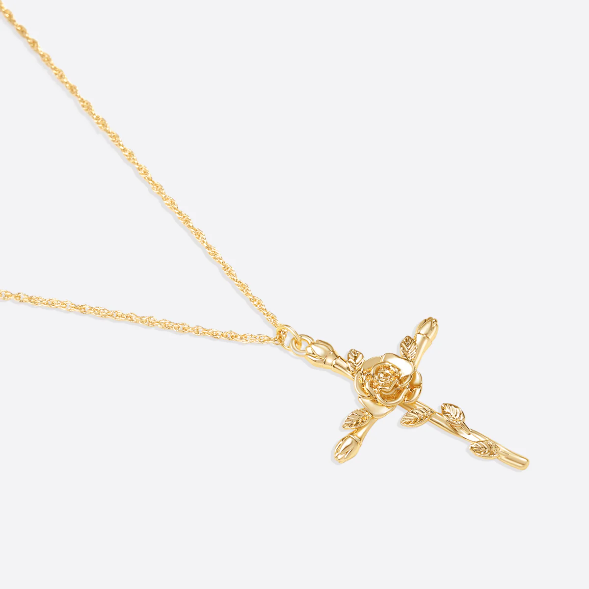 Floral Cross Pendant Necklace - Image 25