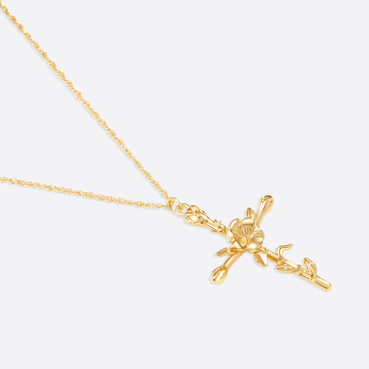Floral Cross Pendant Necklace - Image 30