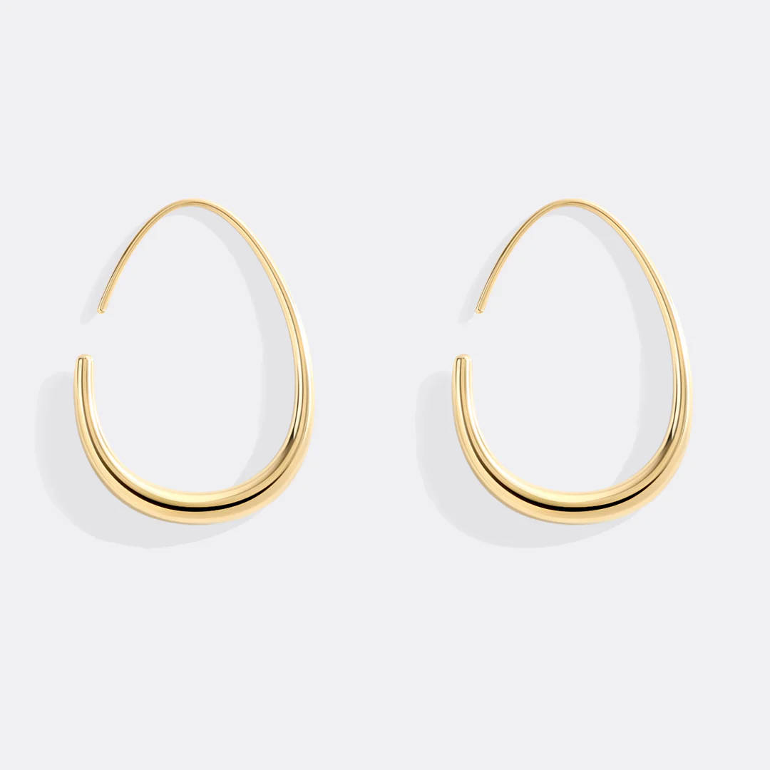 Fluid Hoop Earrings - Image 3
